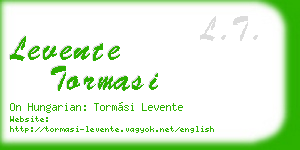 levente tormasi business card